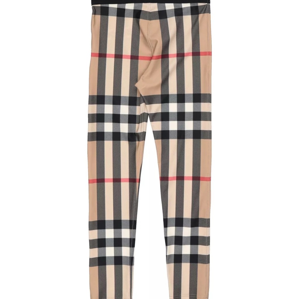 Burberry checked pattern Stretchy Leggings
